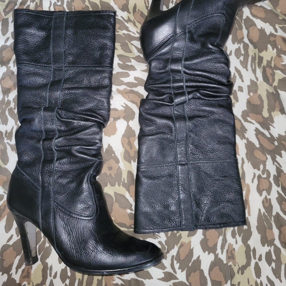Leather boots